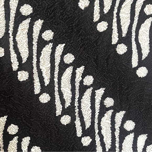 🏷️🎉🆕 nwt! • black & white zebra striped dolman batwing crinkle top - Picture 9 of 16